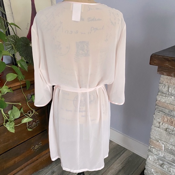 Beautiful Embroidered Sheer Robe - Picture 3 of 5